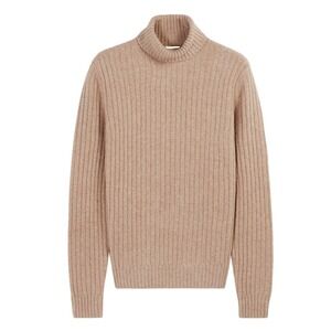 Suit Supply Ripped Wool Alpaca Men's size XXL Career Preppy Turtleneck Sweater